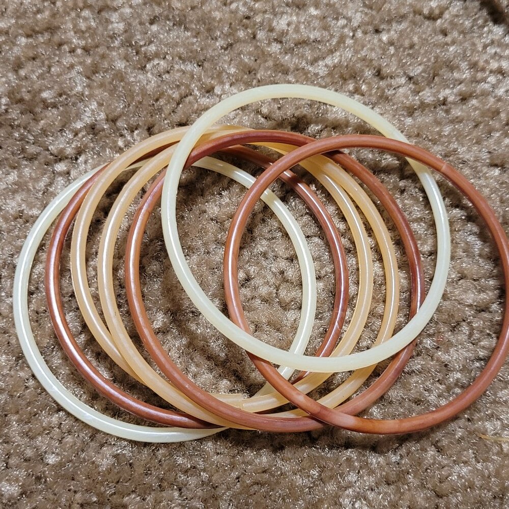 Brown Plastic Bangles - image 1